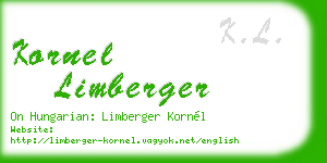 kornel limberger business card